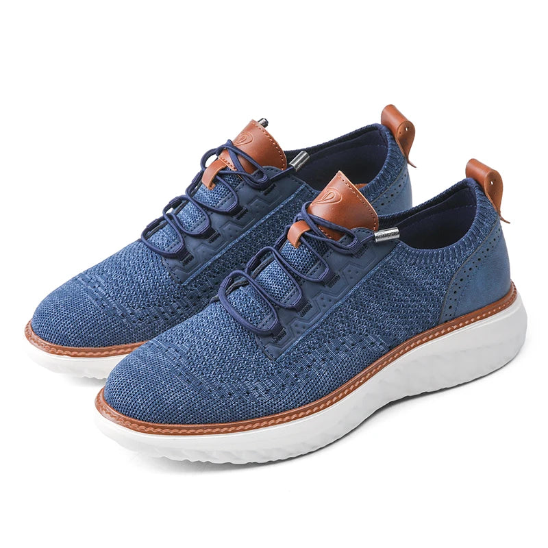 Plus Big Size 50 51 52 53 54 Mens Mesh Shoes Sneakers Thick Soles 5cm Trendy British Style Summer Breathable Comfortable