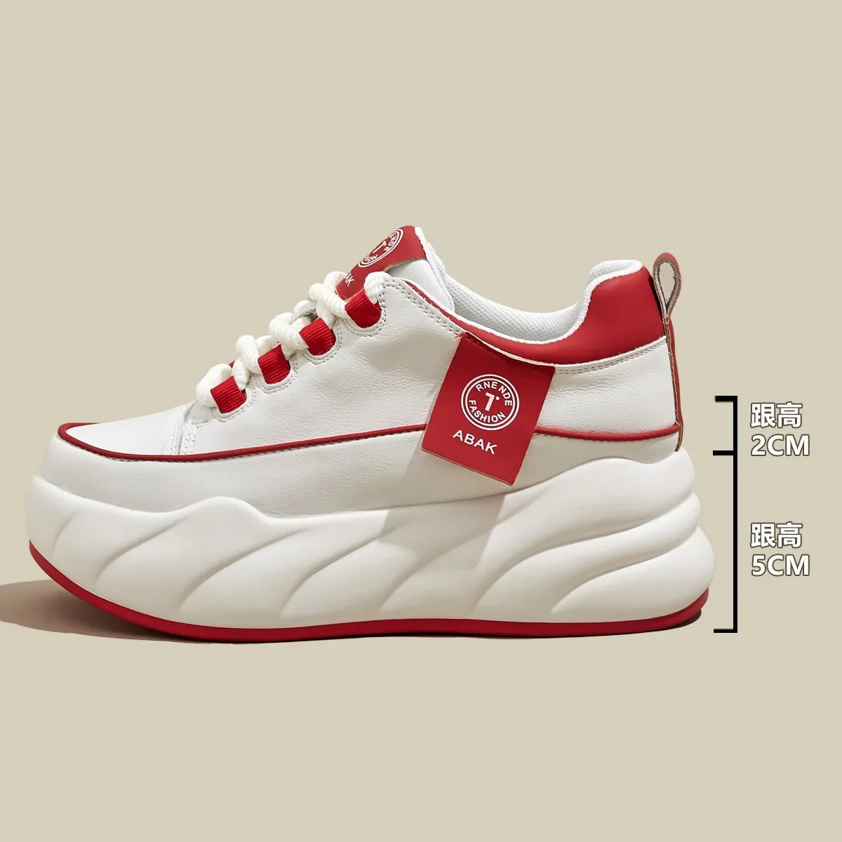 Fujin 7cm Cow Genuine Leather Chunky Sneakers Loafer Spring Women Platform Wedge Flats Autumn Vulcanize Shoes