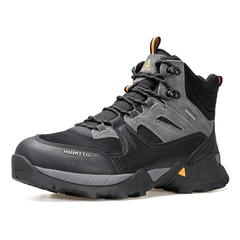 HUMTTO Waterproof Hiking Boots Luxury Designer Outdoor Trekking Shoes for Men Climbing Sneakers Leather Safety Mens Ankle Boots