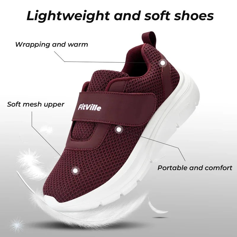 FitVille Women'S Shoes Wide Sneakers Diabetes Shoes Adjustable Strap For Swollen Feet Slip On Walking Lightweight Comfortable