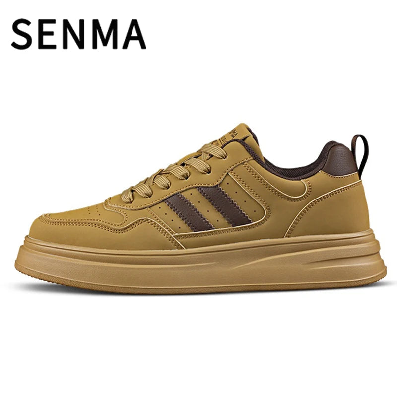 SENMA Men's Shoes Thick Soled Leather Small White Shoes Men's and Women's Trendy Shoes Board Shoes Casual Shoes Men's Sportswear