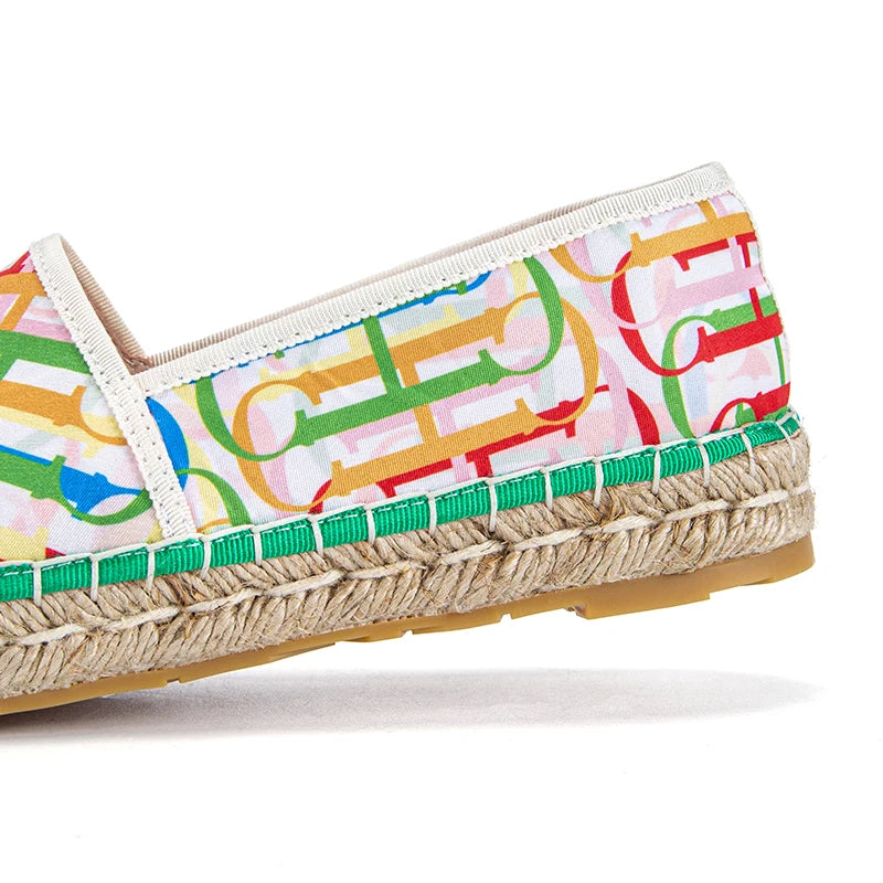 Loafers Women's Casual Shoes Flat Cloth Shoes Hemp Rope Woven Shoes Girls Personalised Colourful Shoes