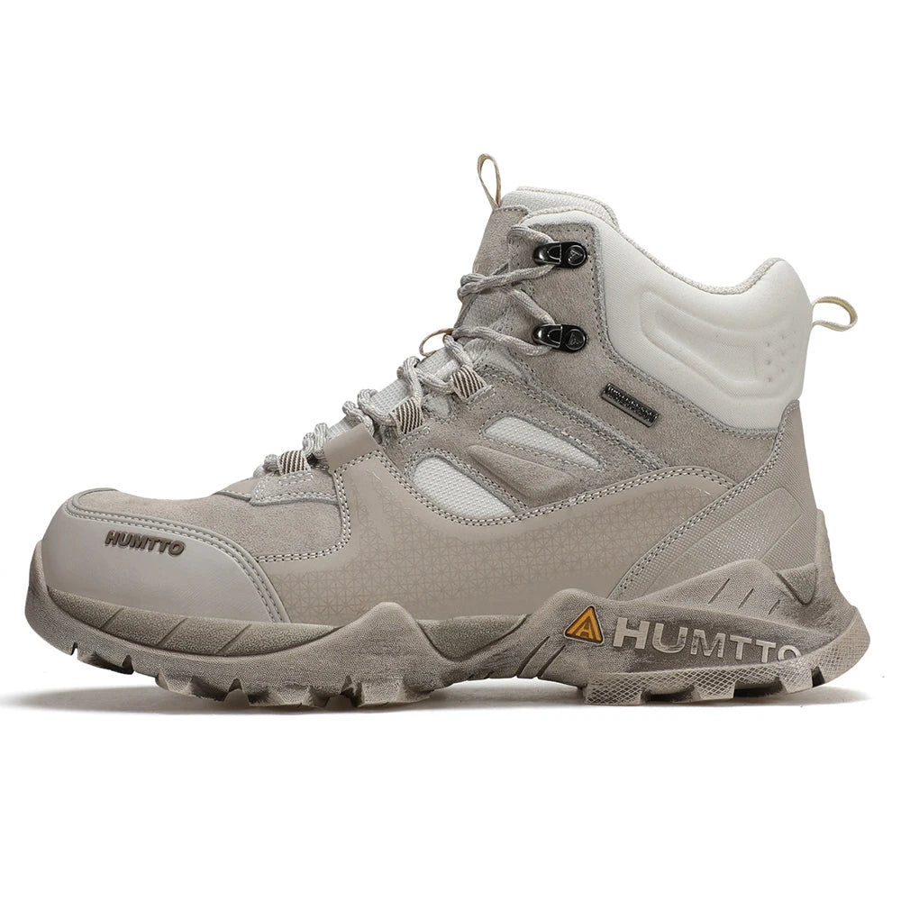 HUMTTO Waterproof Hiking Boots Luxury Designer Outdoor Trekking Shoes for Men Climbing Sneakers Leather Safety Mens Ankle Boots