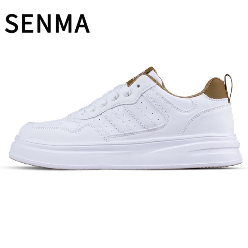 SENMA Men's Shoes Thick Soled Leather Small White Shoes Men's and Women's Trendy Shoes Board Shoes Casual Shoes Men's Sportswear
