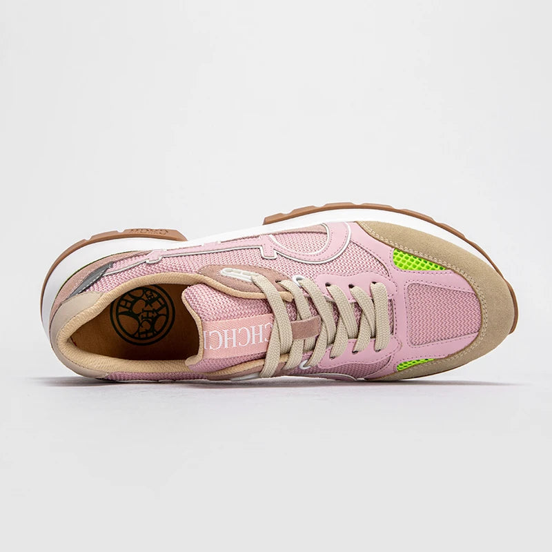 Balance Shoes Technology Orthopedic Women's Shoes Sneakers Casual Running Shoes Lace White Pink Casual