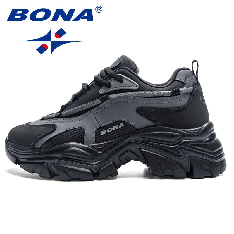 BONA 2023 New Designers Versatile temperament Women Casual Shoes Ladies Comfy Top Quality Original Luxury Brand Fashion High Pla
