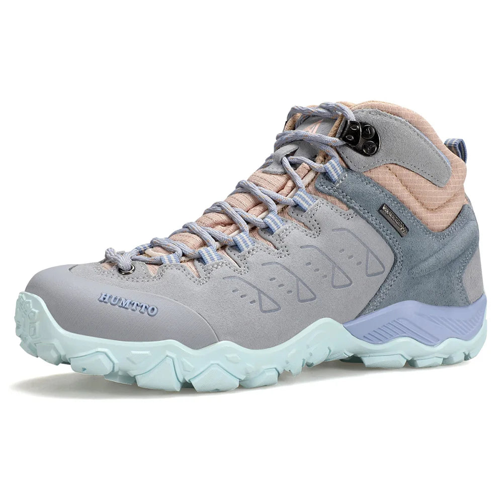 HUMTTO Hiking Boots Leather Women's Sports Shoes Non-slip Winter Outdoor Safety Sneakers Breathable Trekking Shoes for Women