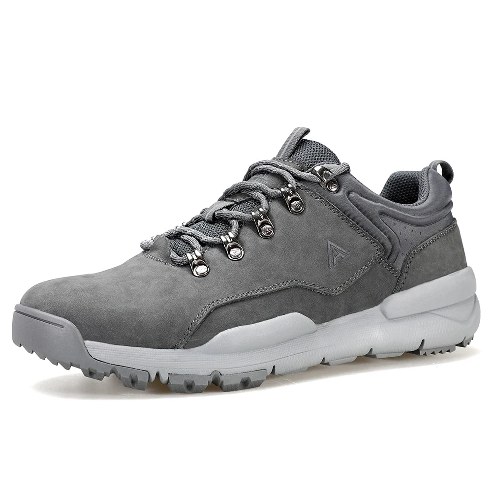 HUMTTO Leather Hiking Shoes Non-slip Men's Sports Shoes Outdoor Safety Walking Sneakers for Man Breathable Trekking Boots Men