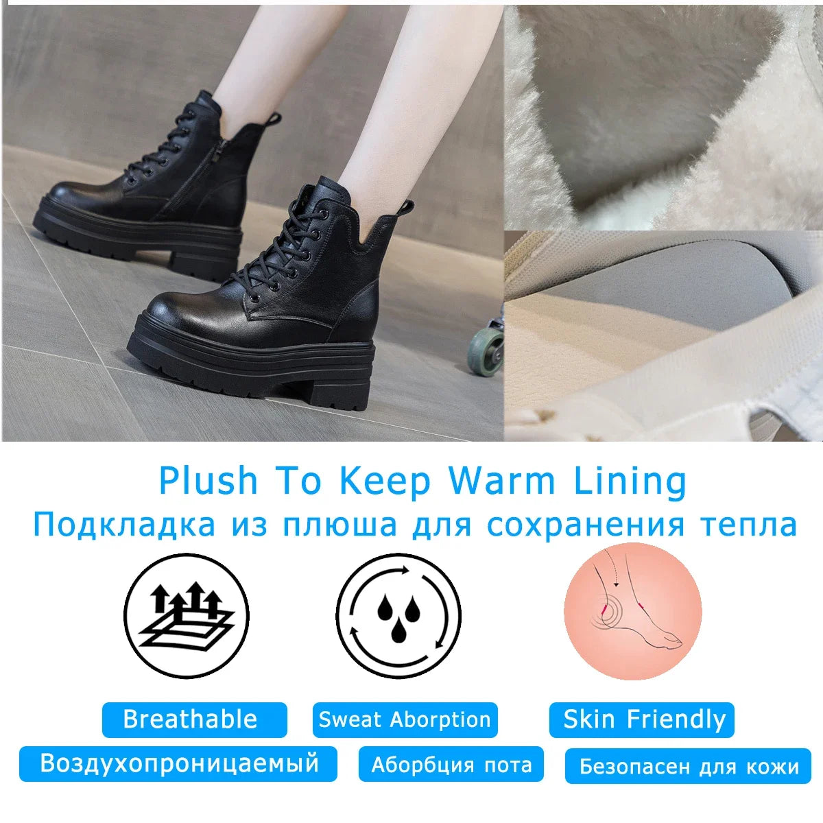 Fujin 8cm Cow Suede Genuine Leather Platform Wedge Flats Women Spring Chelsea Luxury Shoes  Ankle Autumn Booties Chunky Heels