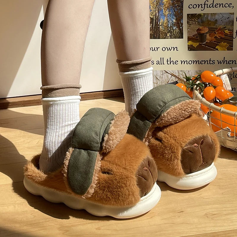 Slippers Men Bedroom Non-slip House Women Shoes Soft Warm Plush Indoor Loafers Fashion Funny Gift Cute House Shoes Unisex