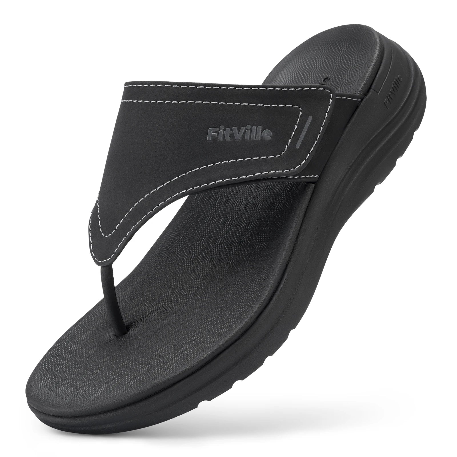 FitVille Women's Flip Flops Wide Width Comfortable and Adjustable Flip Flops for Women with Arch Support and Beach Non Slip
